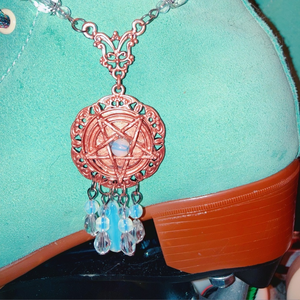 Copper pentagram pendant